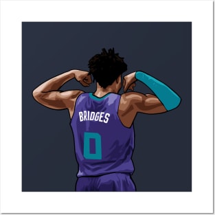 Miles Bridges Vector Back Posters and Art